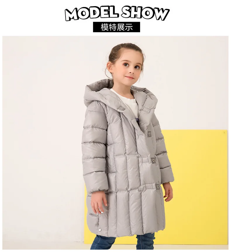 Детские теплые куртки-пуховики с длинными рукавами в повседневном стиле ...