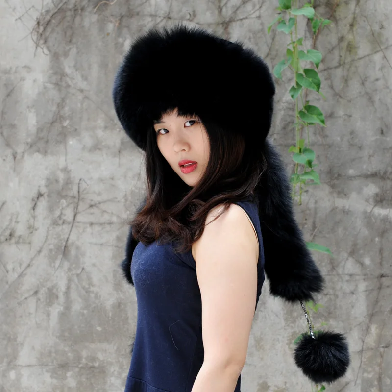 mad bomber trapper hat CX-C-175B New Design China Supplier 2017 Winter Women White Hat Warm Fox Fur Lady Hat Russian Hat mens leather bomber hat