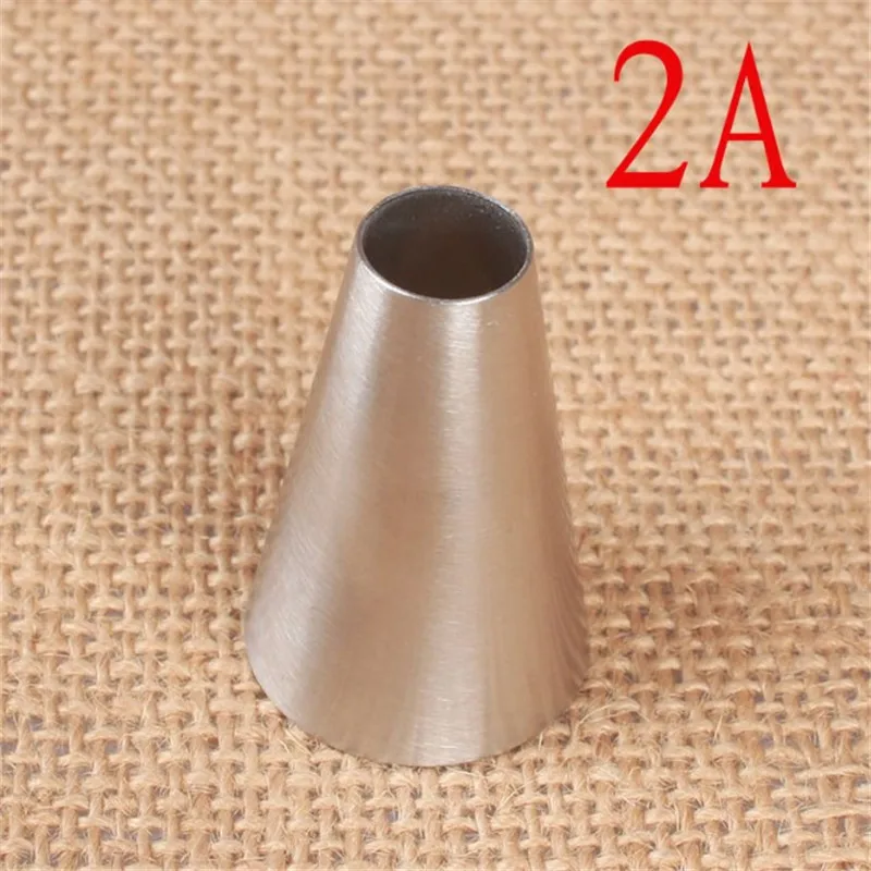 

#2A Round Cake Nozzles Pastry Tips Cup Cake Cream Decorating Tool Stainless Steel Cupcake Cookie Piping Nozzle DIY Macaroon