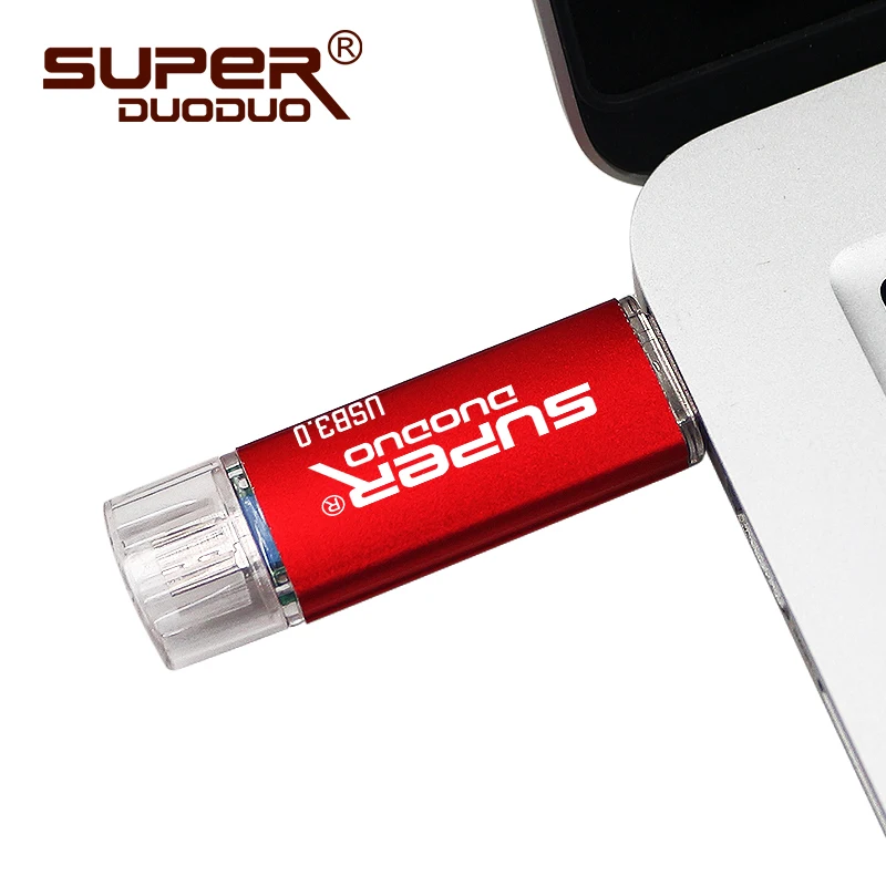 Горячая Распродажа 2 в 1 USB флеш накопитель 4 ГБ 8 16 диск Флешка 32 Гб 64 карта памяти 3 0