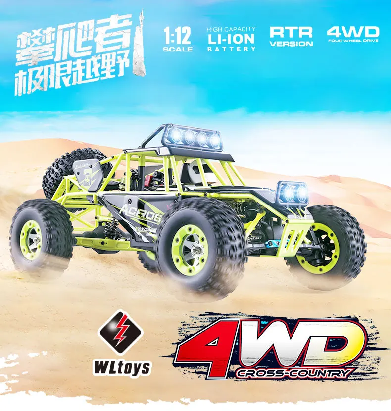 WLtoys 12428 RC автомобиль 4WD 1/12 2,4 г 50 км/ч высокая скорость монстр грузовик Дистанционное управление автомобиль RC багги внедорожный обновленная версия VS A959-B