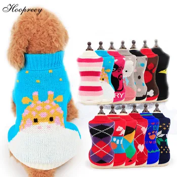 

Random Color Pet Dog Sweater Christmas New Year Winter Soft Dog Clothes for Small Dogs Chihuahua Pet Clothing Ropa Para Perros