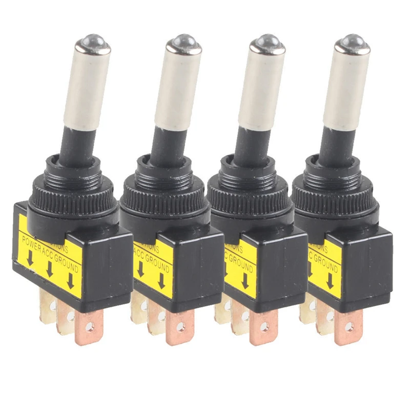 12v 20a Led Light Toggle Rocker Switch Car Auto Red 3pin