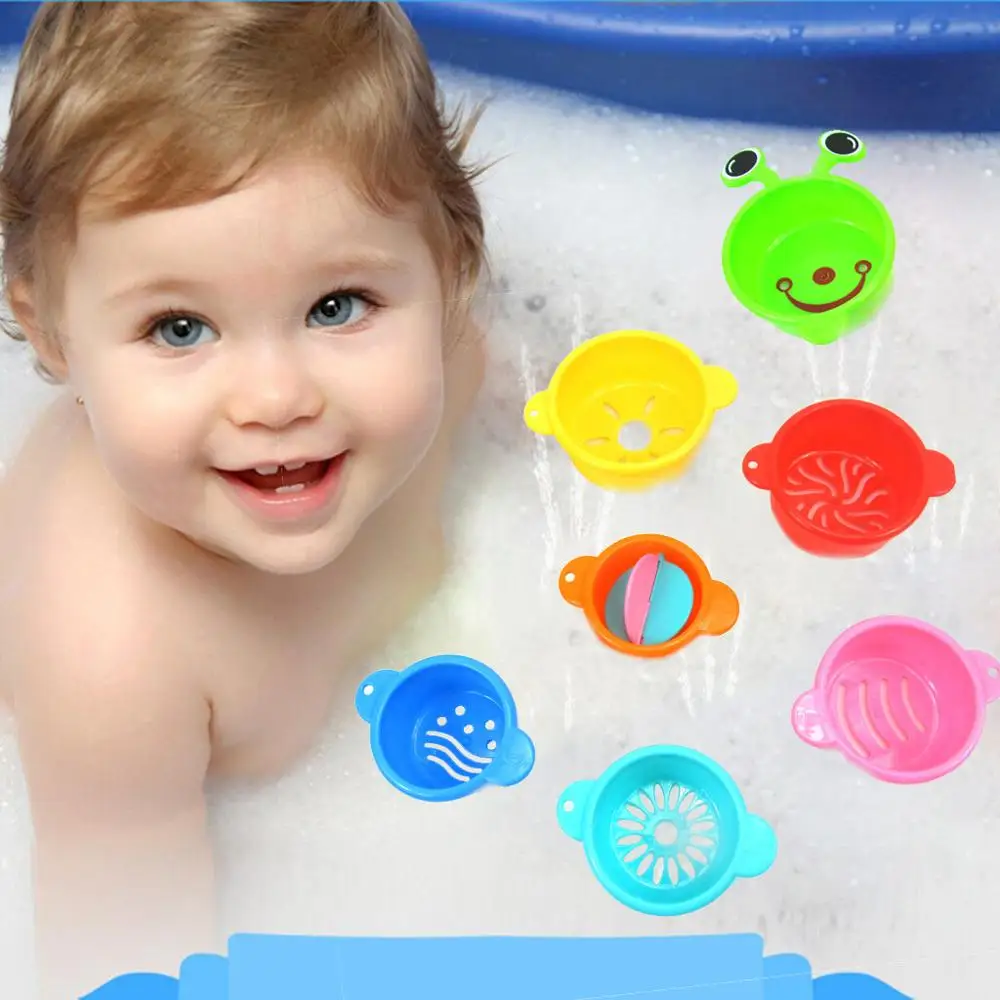 toys for children Unisex Baby Bath Toy Fun caterpillar stacking cup Beach Bathtub Toy Bathtub soap machine children's toys FD