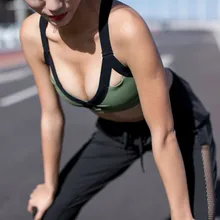 Женский летний открытый бег цвета смешанный спортивный бюстгальтер для спортзала Бодибилдинг Йога Спортивный Топ эластичный нейлон Крест ремни Пуш Ап Бюстгальтер