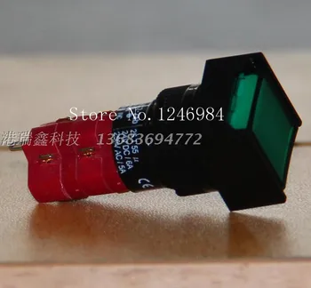 

[SA]Dual Progressive Alliance Taiwan D16LAS2-2AB green square with a lock button switch normally open normally closed DECA--10pc