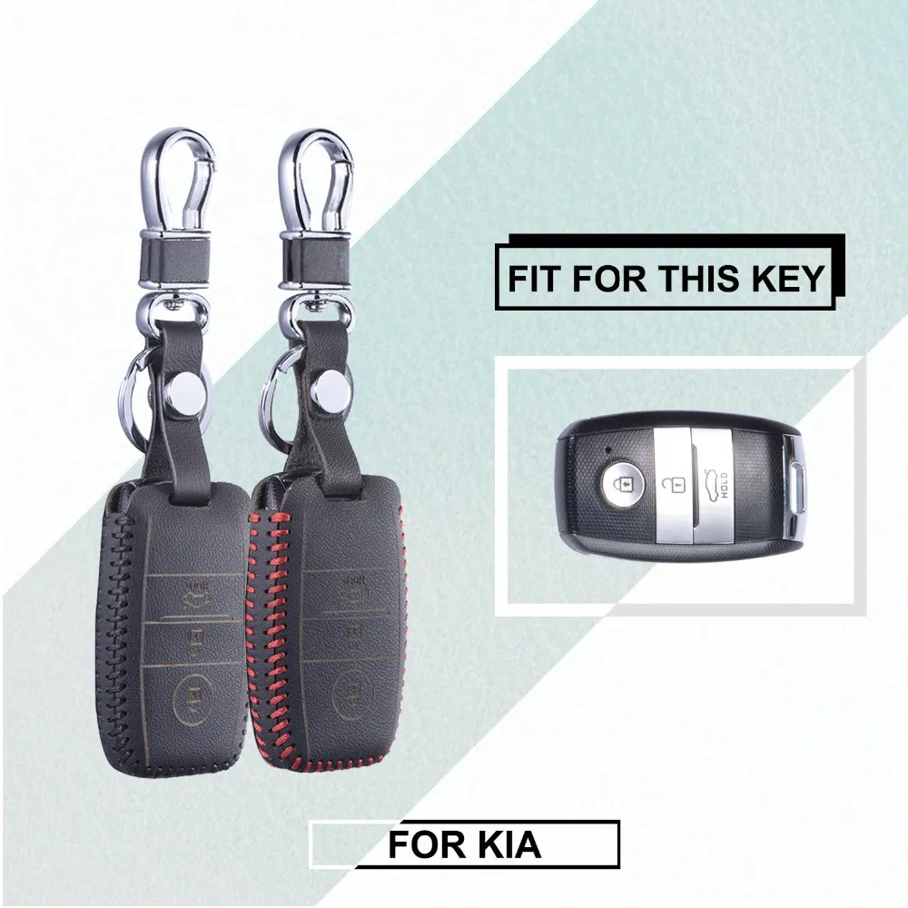 Genuine Leather Key Cover for Kia Ceed K3 K4 K5 Optima Sorento KX3 KS3