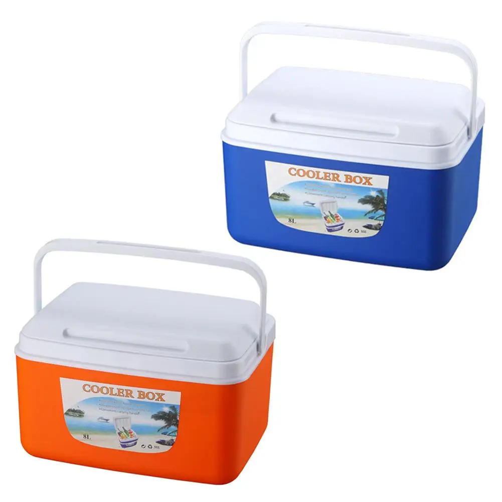 

Two Colors 8L Outdoor Incubator Portable Food Storage Box Car Cold Box Fishing Box Cooler Box Insulation And Cooling Dual-usebox