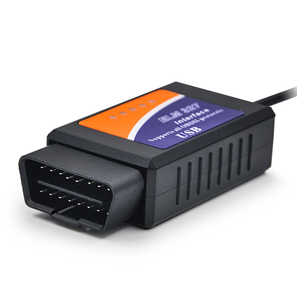 Мини ELM327 USB OBD 2 автоматический диагностический инструмент работает на ПК с высококачественным OBDII USB ELM 327 мини автомобильный считыватель кода через USB кабель