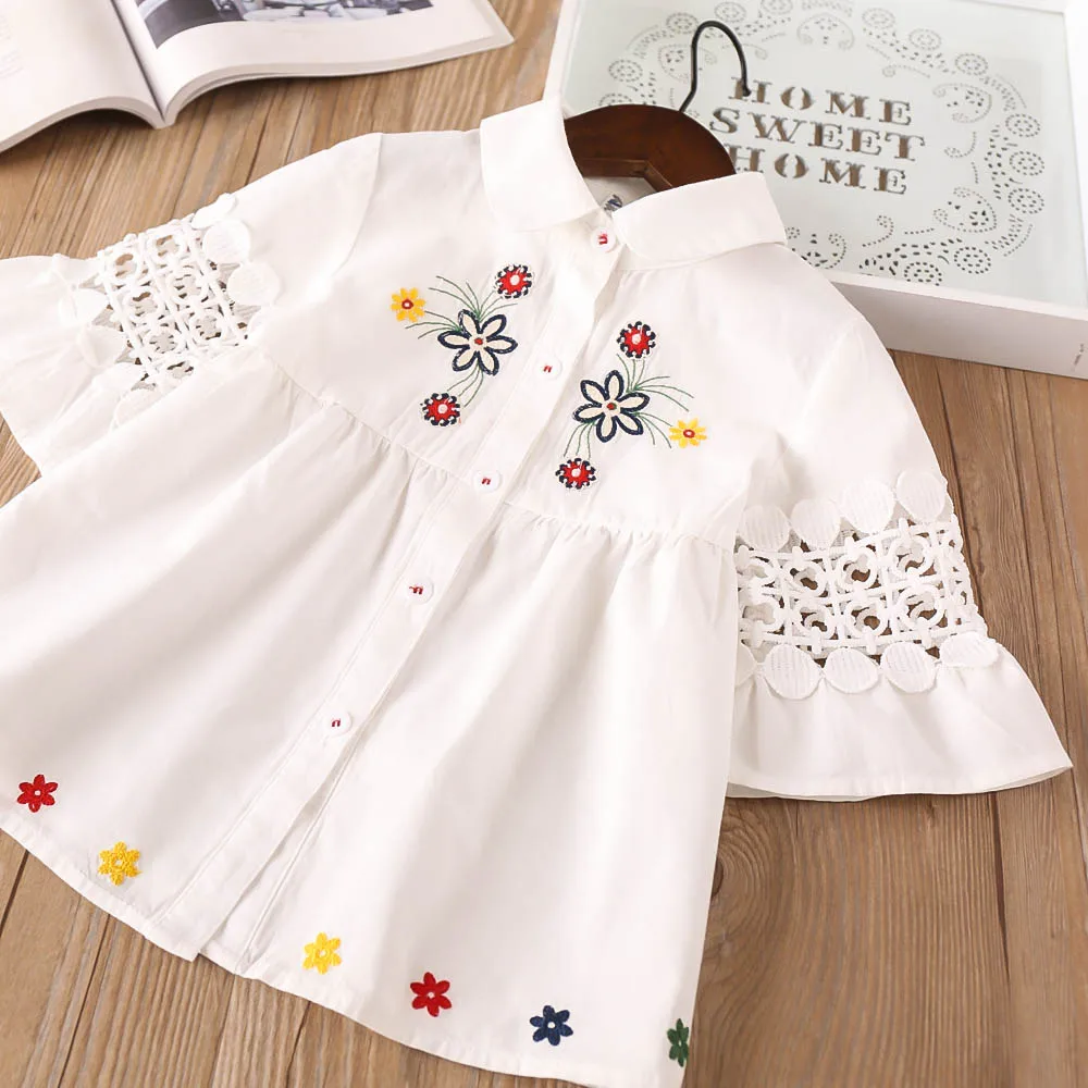 Hurave-New-baby-Girl-clothes-Children-Summer-Clothing-Flare-sleeve-blouses-dress-sets-Kids-Clothes-Casual