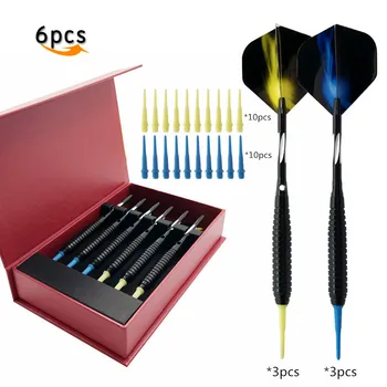 

6pcs Professiona 18g 150cm Soft Tip Dart Aluminum Shafts With Brass Barrels