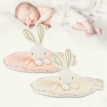 

Cute Rabbit Baby Velvet Rattles Appease Towel Children Sleep Comforting Toys Infant Plush Toys Safety Blanket Sleeping Toy