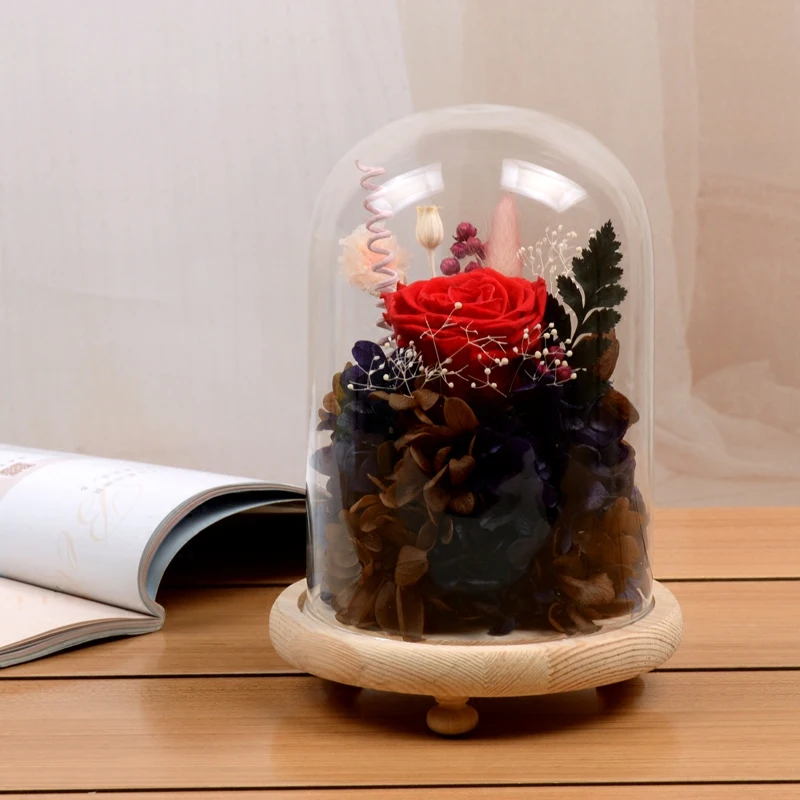 9 см* 12 см стекло малого размера купольная ваза из цельного дерева для украшения дома креативная стеклянная купольная ваза подарок друг свадебное украшение