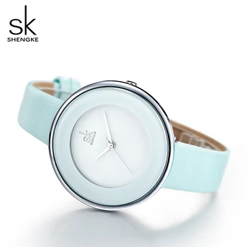 

Shengke Luxury Dress Quartz Watch Women Leather Thin High Quality Casual Waterproof Watches Ladies Gift Relogio feminino Clock