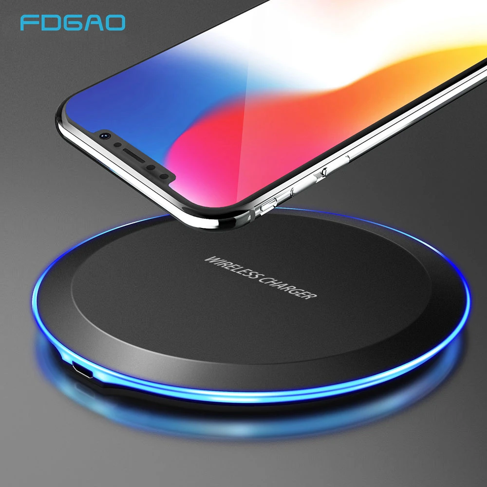 

FDGAO 5W Wireless Charger For Samsung Galaxy S10 S9/S9+ S8 Note 9 S7 Edge USB Qi Fast Charging Pad for iPhone XS Max XR X 8 Plus