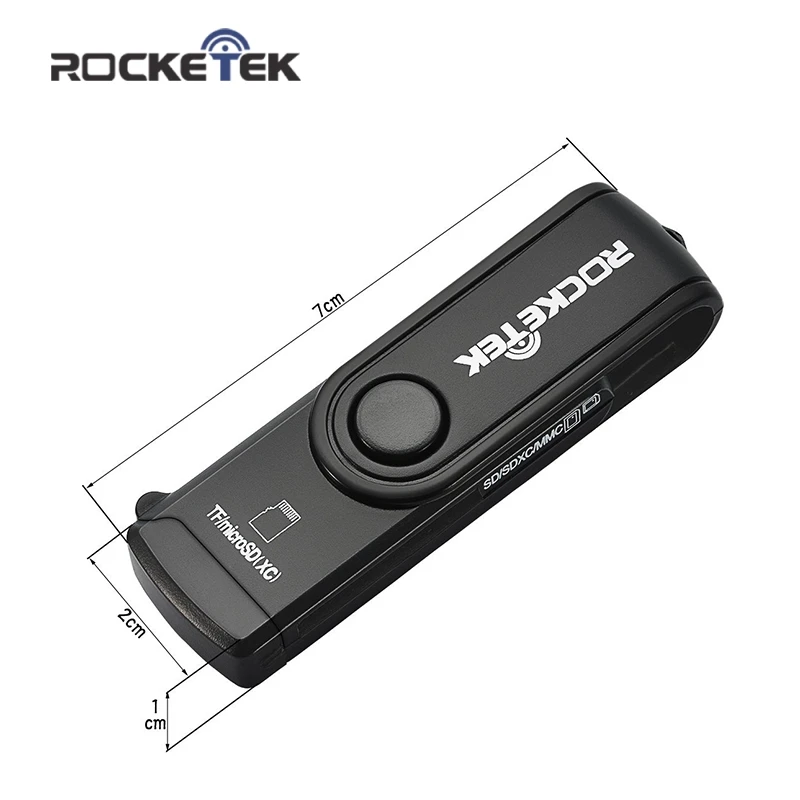 Rocketek same time read 2 cards usb 3.0 multi 2 in 1 memory card reader adapter for SD/TF micro SD computer laptop accessories