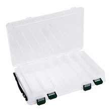 20*17*4,7 см коробка для рыболовных приманок двухсторонняя прочность прозрачный видимый пластик 10 отделений для сливного отверстия рыболовные снасти