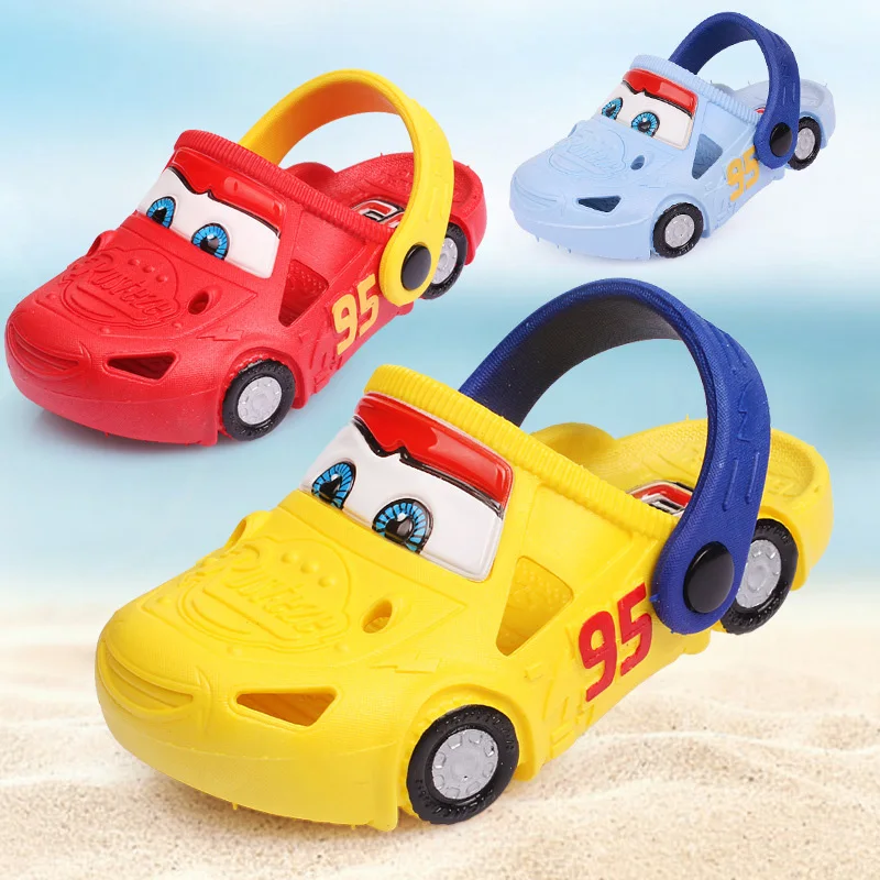 

2019 Summer Fashion New Children's Cars Cartoon Characters Cave Shoes Boys And Girls Antiskid Baby Kids Slippers Beach