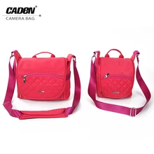 Caden Shoulder Camera Bags Digital Camera Rose Backpack For Women Sling Canvas Soft Bag 2016 New Fashion For Canon Nikon Q1 Q2