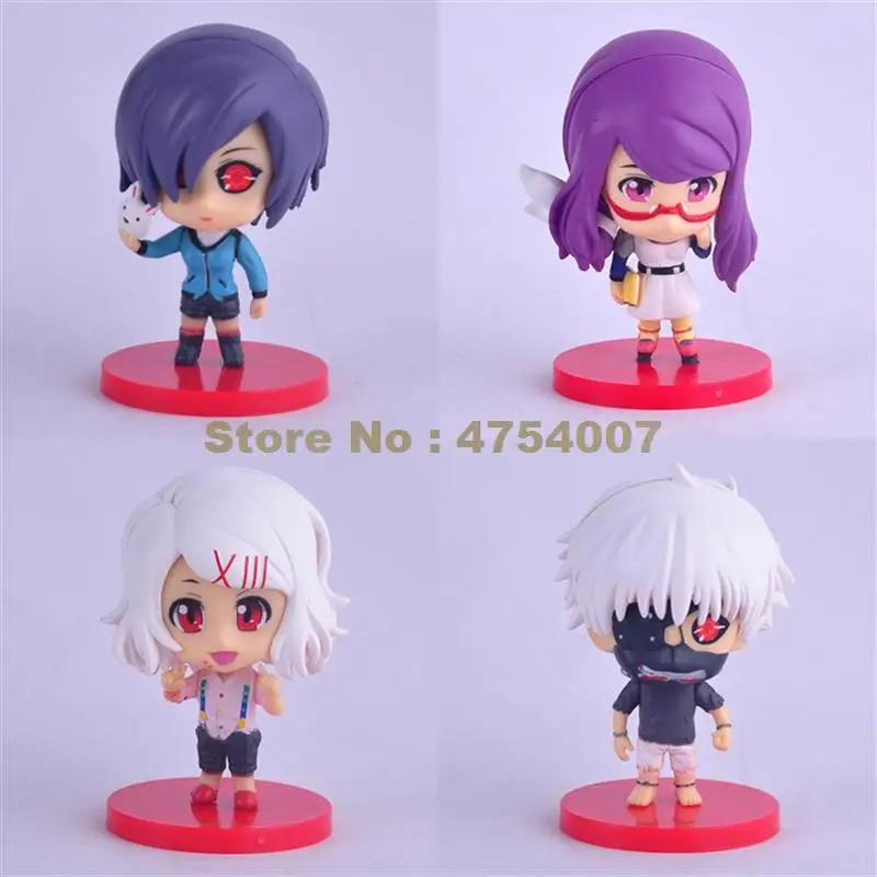 4 шт. tokyo ghouls kaneki ken touka kirishima rei rize в коробке ПВХ Фигурки Коллекционная модель