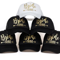 Bride Tribe Bachelorette Snapback Trucker Hat Cap Team Bride gold letters Arrow bride to be bride tribe baseball hats 1