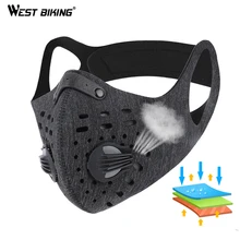 WEST BIKING Anti Dust Bicycle Face Mask With Filter Activated Carbon Men Women Running Cycling Anti-Pollution Bike Face Mask