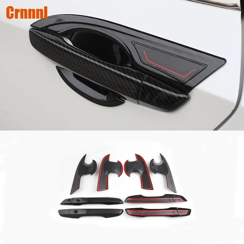 

ABS Carbon fiber style Car door shake handshandle of decorative covers car accessories For Honda Civic 10th gen 2016 2017 2018