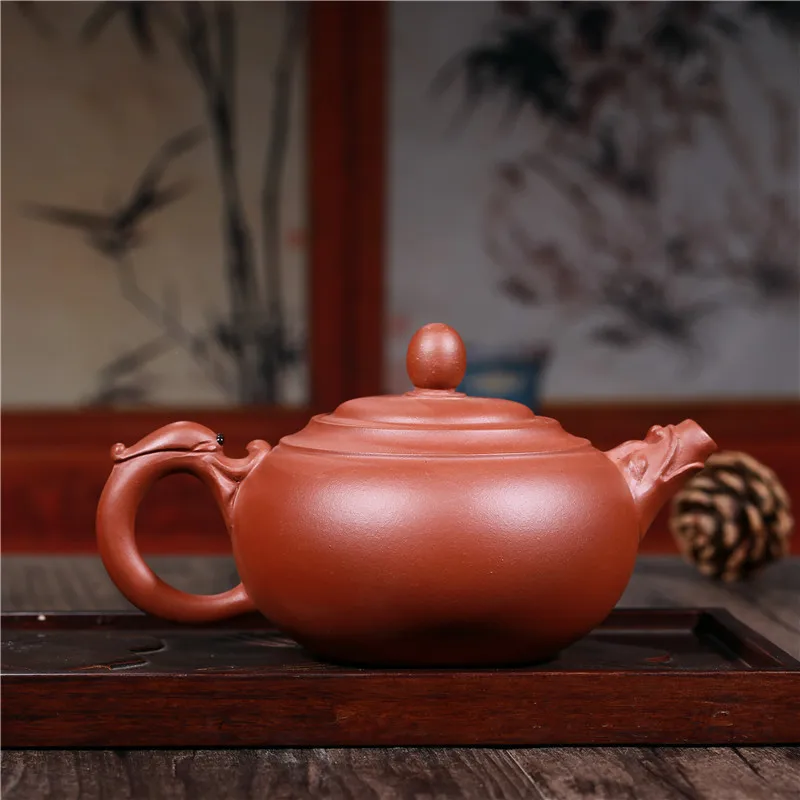 390ml Dragon Ceramic Teapot Yixing Zisha Tea Pot Purple Clay Dragon Teapot Pu'er Black Tea Gift