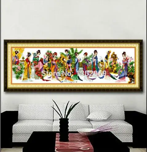 18CT or 16CT 14CT Embroidery Package Cross Stitch Kit Twelve Beauties Free Shipping | Дом и сад