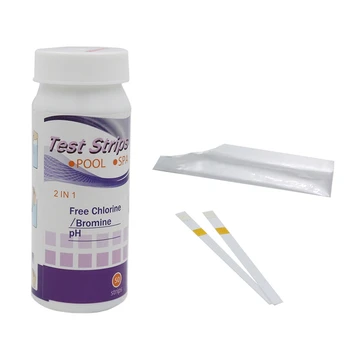 

50pcs/set PH Test Strips Tools 2-in-1 Chlorine Monitoring Tester Testing Paper For Landscape Swimming Pool SPA