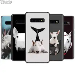 Бультерьер бультерьер Черный силиконовый чехол для samsung Galaxy S10 S10e S8 S9 плюс S7 A40 A50 A70 Примечание 8 9 чехол