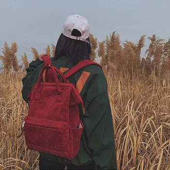 

2019 Fashion Casual summer Fashion Women's Outdoor Simple Oxford Zipper Contrast Color Backpack Travel Shoulder Purpose Bag