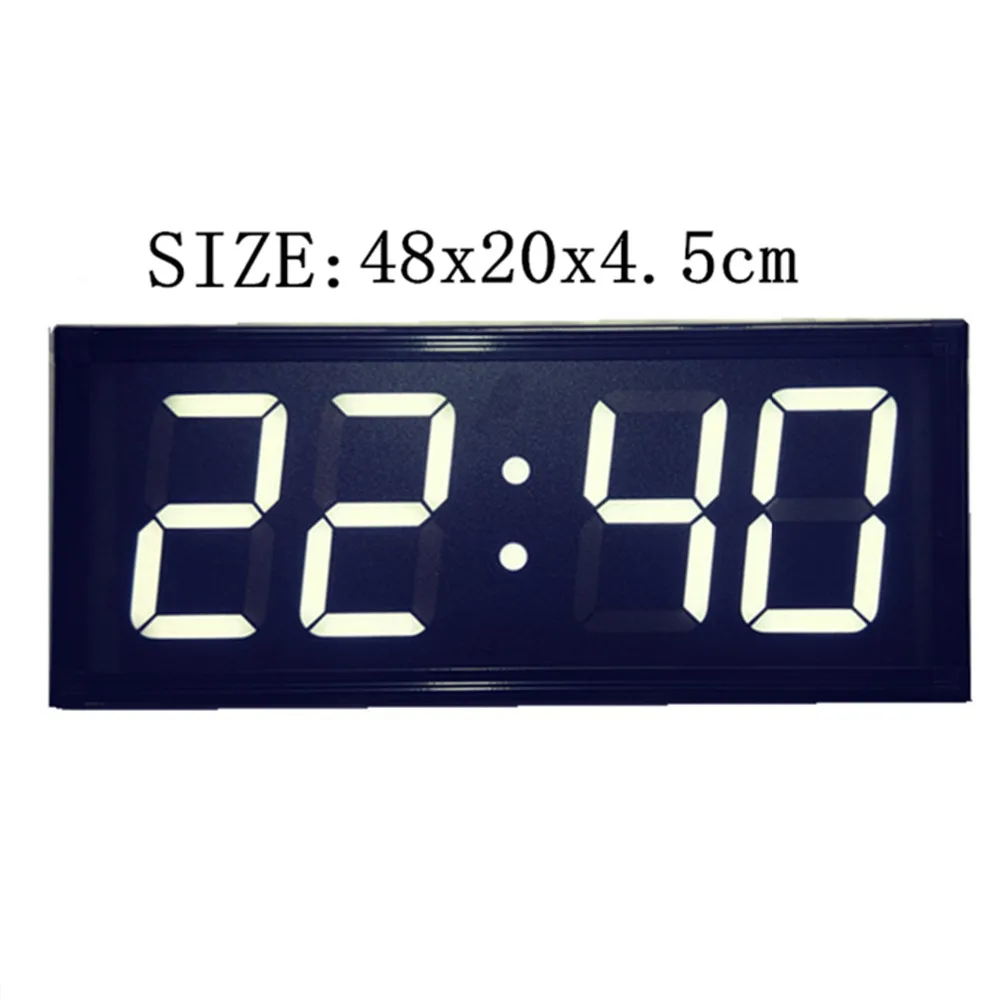  Remote electronic LED wall clock Large screen digital thermometer hanging clock Airport/station/out - 32965486099