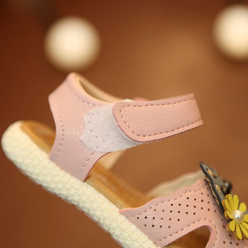 Newest Summer Kids Shoes 2019 Fashion Leathers Sweet Children Sandals For Girls Toddler Baby Breathable Hoolow Out Cat Shoes