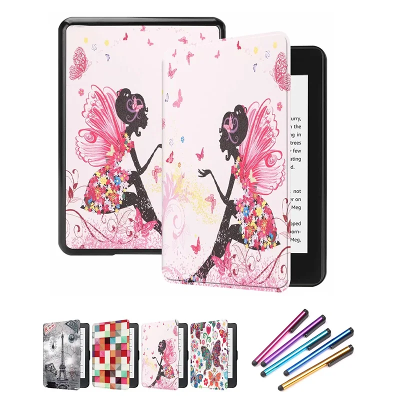 

Slim Faux Leather Folio Flip Case Protective Shell Skin Cover Auto Sleep/Wake For Amazon New Kindle Paperwhite 2018 Released