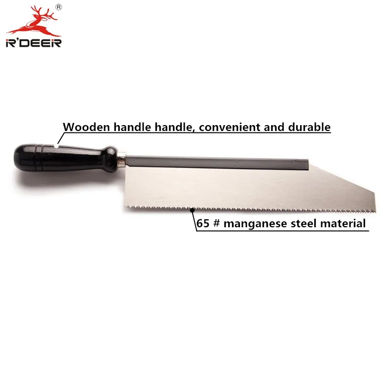 RDEER 10''/250mm Round Wood Handle Saw 65# Manganese Steel Pruning Gardening Saws Woodworking Hand Tools