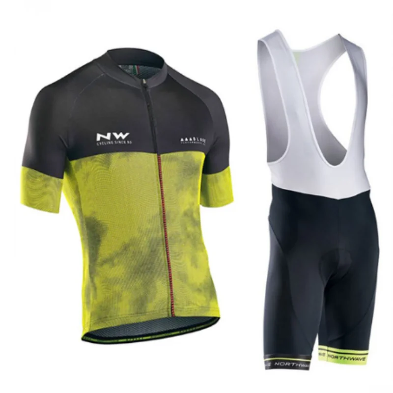 NW 2019 NORTHWAVE الصيف الرجال الدراجات جيرسي قصيرة الأكمام مجموعة تنفس مريلة السراويل دراجة الملابس سريعة الجافة مايوه NW 2019 NORTHWAVE الصيف الرجال الدراجات جيرسي قصيرة الأكمام مجموعة تنفس مريلة السراويل دراجة الملابس سريعة الجافة مايوه