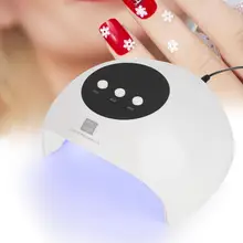 36 Вт Интеллектуальный УФ светодиодный светильник Сушилка для ногтей с двойным источником света лак лампа маникюр машина v