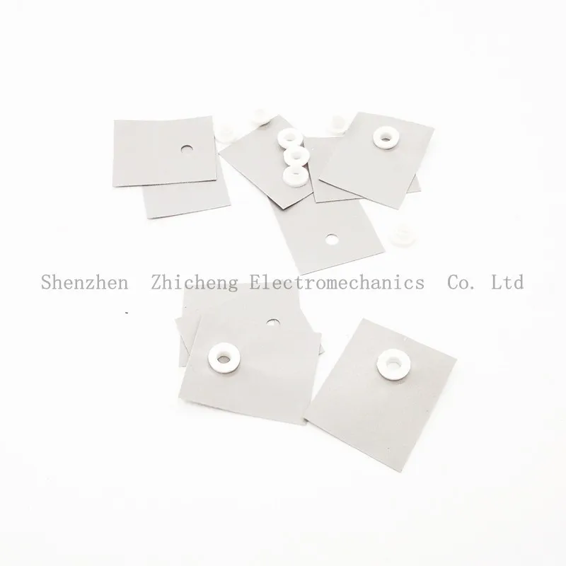 100Pcs TO-220 Silicone Thermal Heatsink Insulator Pads with Insulating Particles