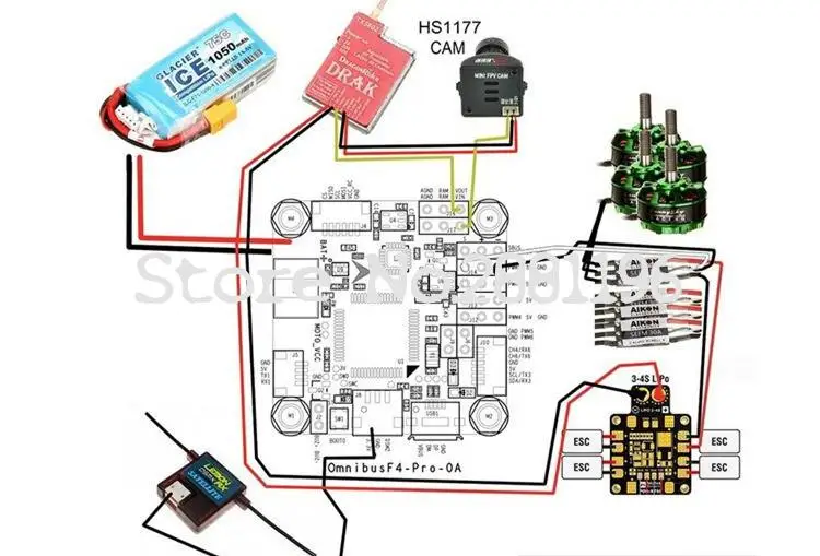 Betaflight F4 V2 PRO плата контроллера полета w/Baro Встроенный OSD с блоком питания для RC FPV Mini