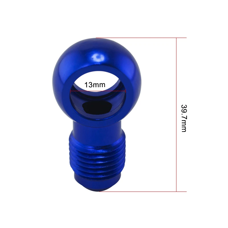 Pqy-alumínio azul 044 bomba de combustível an6 a 12.5mm tomada adaptador banjo montagem + tampa PQY-FK045BL + fk047-5