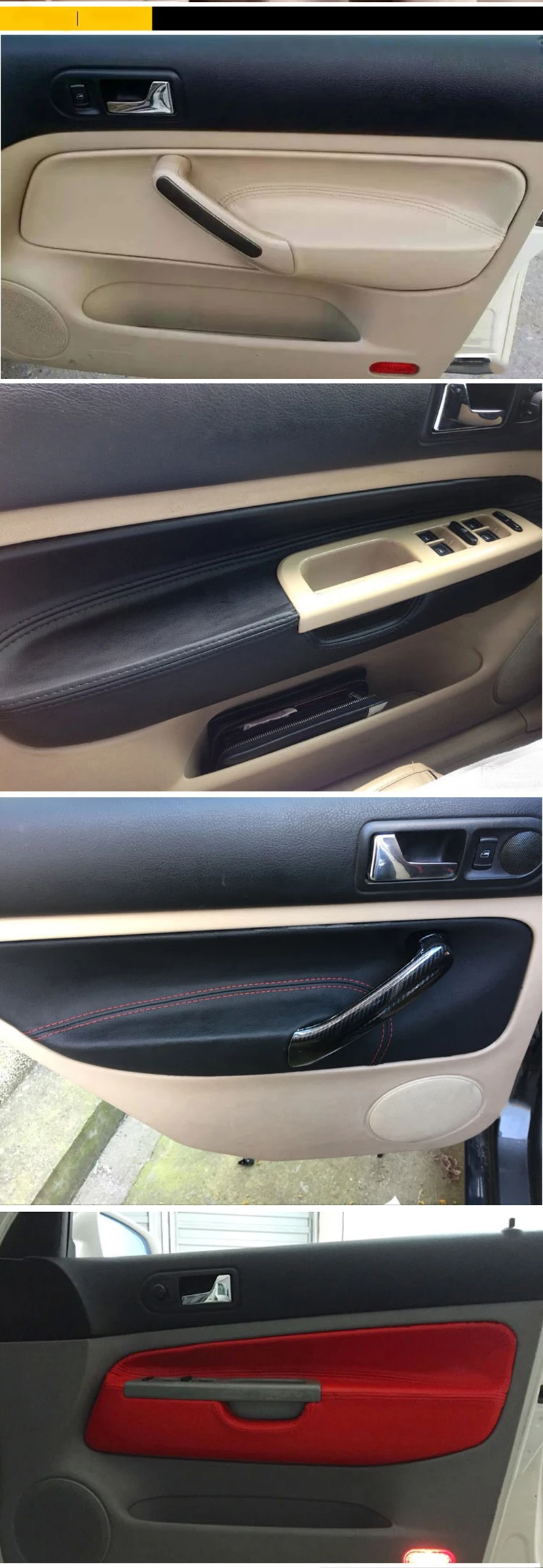SRXTZM высокое качество автомобильный аксессуар защитная внутренняя дверная панель из микроволокна кожаный чехол для Volkswag Golf MK4 Bora 2002-2006