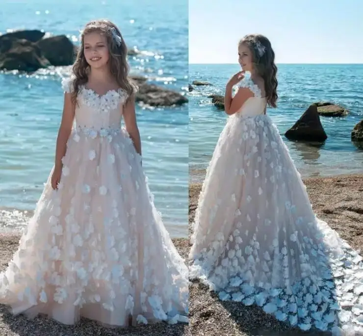 blush pink dress kids