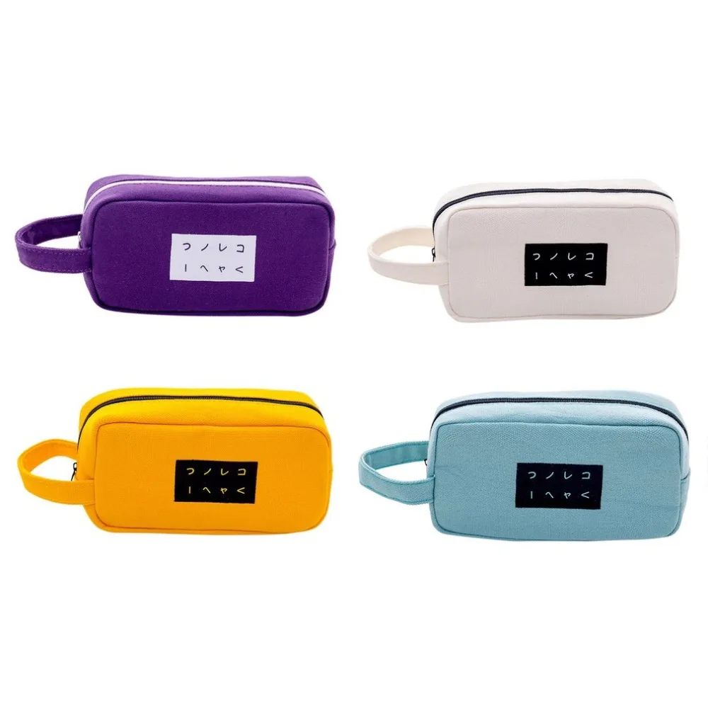 

Student Minimalist Pencil Case Canvas Pen Case Makeup Bag Fashion Cute Canvas Bag Support Wholesale Drop Shipping In Stock