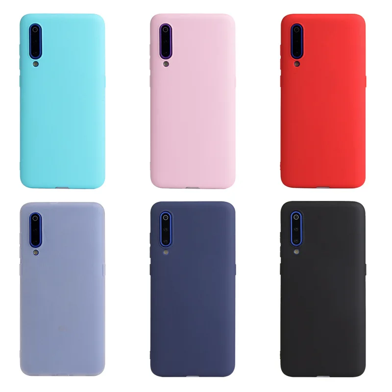 Цветные матовые чехлы для телефонов Xiaomi Mi9 силиконовый мягкий чехол из ТПУ Для SE