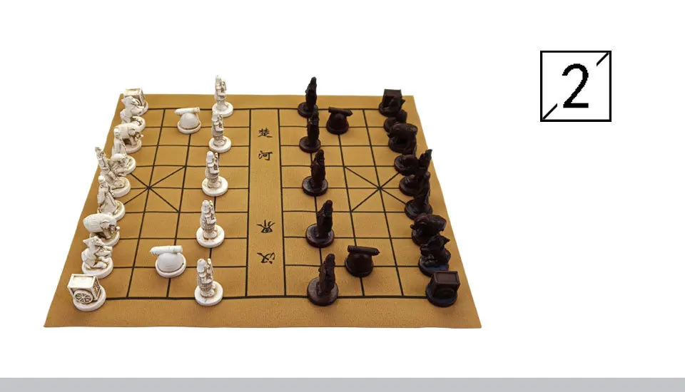 2 Yernea New Quality Traditional Chinese Chess Game Set Resin Chess Pieces Soft Chessboard Archaize Retro Chess Board Games (3)