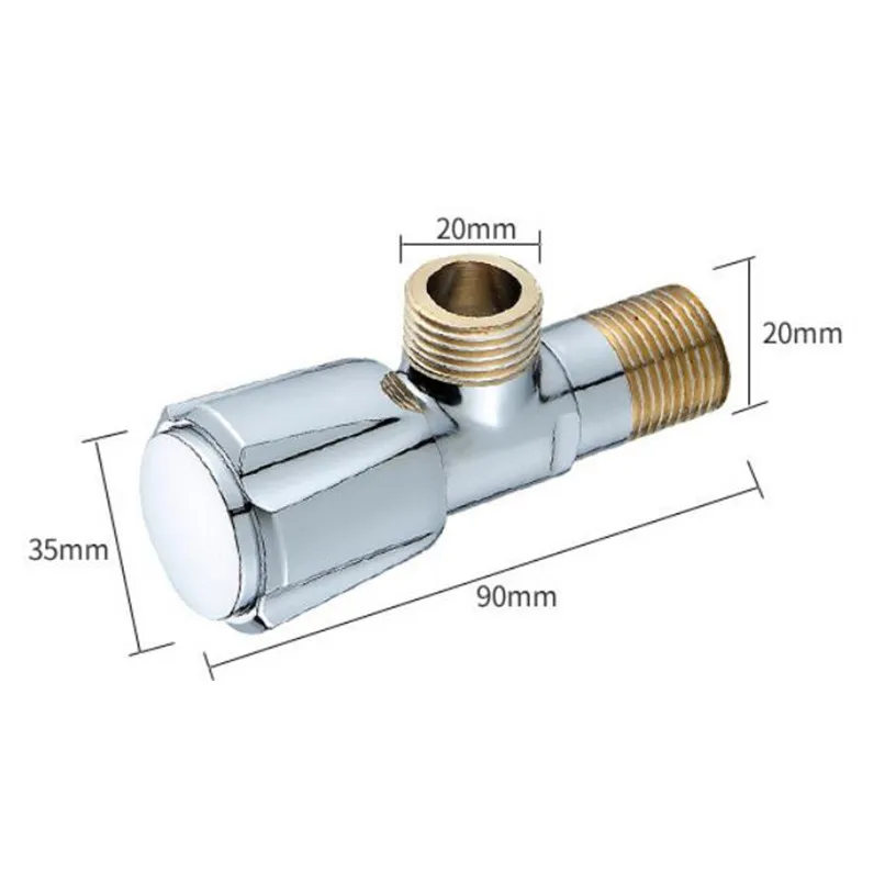 G1/2 Brass Thickened Angle Valve Toilet Faucet Water Heater Hot And Cold Water Triangle Valve Kitchen Bathroom accessories