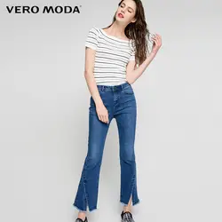 Veromoda бренд ноги разделение заусенцы Винтаж расклешенные брюки для женщин | 317349515