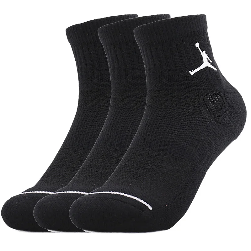 Original New Arrival NIKE QTR 3PPK Unisex Sports Socks( 3 Pairs