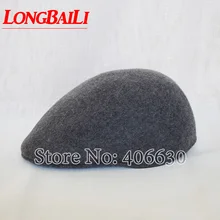 Зимние однотонные шерстяные фетровые шапки с козырьком для мужчин с атласной подкладкой береты шапки PWFR047